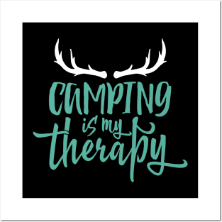 camping is my therapy Posters and Art